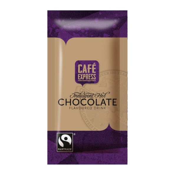 Cafe Express Fairtrade Hot Chocolate Sachets 28 Grams - 100x Per Pack Cafe Express Fairtrade Hot Chocolate Sachets 28 Grams - 100x Per Pack